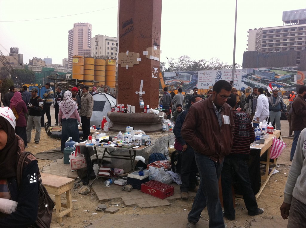 Un "hôpital" sur la place Tahrir